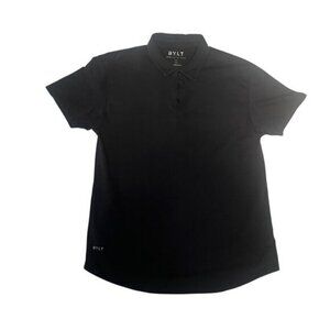 Bylt Drop-Cut Lux Polo Shirt Men's XL Black Short Sleeve Stretch Casual